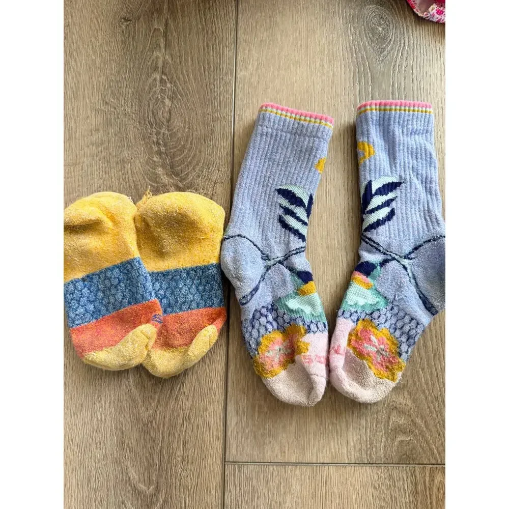 Cozy Bombas Kids Youth Ankle Sock Bundle - Blue Floral!